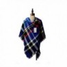 Women's Cozy Tartan Scarf Wrap Shawl Neck Stole Warm Plaid Checked Pashmina - Blue - CH186E59D7L