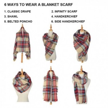 Womens Tartan Blanket Checked Pashmina in Wraps & Pashminas