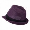 Pleated Hat Band Straw Fedora