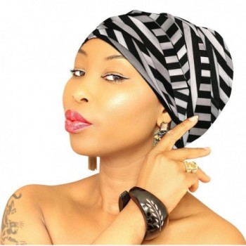 Jersey Hijab Navy Head Wrap Head Scarf Chic Collection Light Weight African Head Wrap - Black-line - CZ189O0TYQR