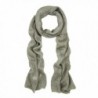 Solid Color Winter Knit Sequin Scarf - Different Colors Available - Gray - CY11CU06UFJ