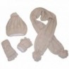 N'Ice Caps Women's Bulky Cable Knit Hat/Scarf/Converter Glove Set - Winter White - CL12OCOFWHI