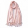 Cindy & Wendy Large Soft Cashmere Feel Pashmina Solid Shawl Wrap Scarf for Women - Baby Pink - CE188HO8NO2