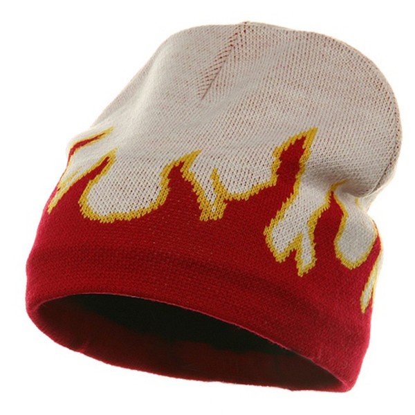 Flame Beanie ( f )-White Red - C8111743TZD