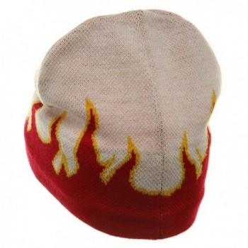 Flame Beanie f White Red