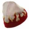 Flame Beanie f White Red in Men's Skullies & Beanies