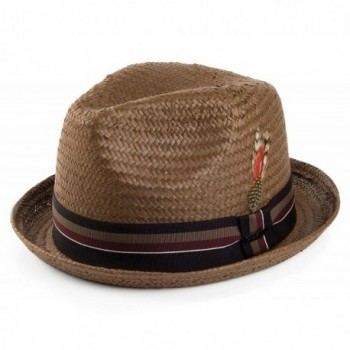 Jaxon Tribeca Toyo Straw Fedora Hat - Brown - CV110ZMAZHR