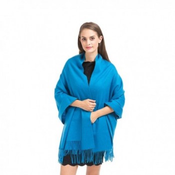 Gift Box Saferin Ladies Cashmere Scarf Wool Winter Warm Shawl Wrap Stole for Women - Teal-medium Thick 300g - CT185RQ6W3U