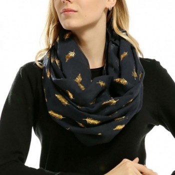 Women Feather Lightweight Bronzing Scarves in Fashion Scarves