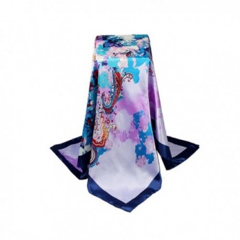 Fashion Big Size 90x90cm Women Imitated Silk Square Scarf Head Scarves - Color 15 - CX126CIJZPB