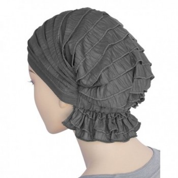 Womens Beanie Turban Headwear Charcoal