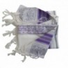 Tallit Prayer purple silver strips