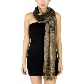 SERENITA Big Paisley Pashmina Grey in Wraps & Pashminas