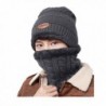 Men's Winter Beanie Hat Mens Warm Hats Scarf Set Skull Thick Knit Cap women - Grey - CY1887QTR2A