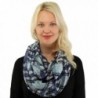 Soft Scottish Plaid Snowflake Long Loop Wide Infinity Holiday Scarf - Lt. Blue - CL186YSND3R