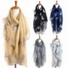 Infinity Scarfs for Women- LIVEBOX Multicolor Voile Long Scarf Lightweight Soft Shawl Warp (Cat Pattern) - Black - C61886TGTLK