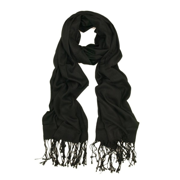 Eco-Friendly Premium Silky Soft Bamboo Fiber Scarf - Different Colors Available - Black - C9116SW7NL5