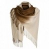 Zeagoo Cashmere Wrap Shawls with Tassel Gradient Color 72 x 203 cm/ 28.3 x 79.9 inch - Dark Brown-beige - CV187MS8ORE