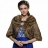 Aukmla Women's Wedding Fur Wraps and Shawls- Faux Fur Stole and Scarf for Women - CN1218YVNHH