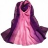 Fullkang Fashion Women Lady Gradient Color Long Wrap Shawl Chiffon Scarf - Purple - CC12HUGZPJJ