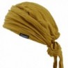 CHARM Casualbox Shirring Turban Bandana Cap Head Scarf All-Season Boho Chic Pirate - Mustard - C5188A4MG66