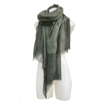 Terra Nomad Women's Soft Gauze Knit Pashmina Style Shawl Shoulder Wrap Scarf - Sage Green - CB12NBY8MWC