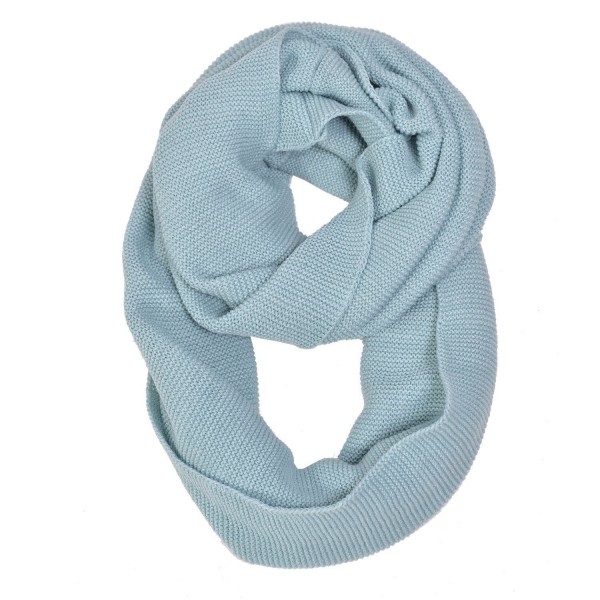 HUE21 Women's Basic Solid Knit Infinity Scarf - Turquoise - CA12OCMLAZ8