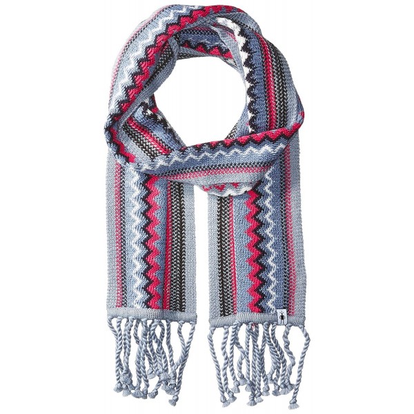 Smartwool Women's Pine Lake Chevron Scarf - Past Season - " Blue Steel Heather " - CN12O2MW9K6