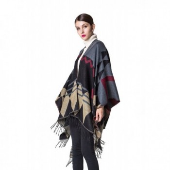 JURUAA Pashmina Scarf Crochet Poncho in Cold Weather Scarves & Wraps