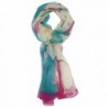 Ted and Jack - Pretty in Floral Chiffon Graphic Scarf - Blue and Pink Petals - CL12DSJJYM1