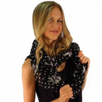 Light Puppy Print Circle Infinity in Fashion Scarves