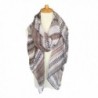 GERINLY Women's Scarves: Gorgeous Geo Print Oblong Wrap Scarf - Brown - CH126EN24HP