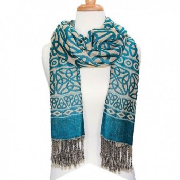 Ladies Celtic Knot Scarf- Irish Style- Celtic Fashion- Lightweight- Turquoise - CU12G20EY5F