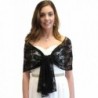 Black Lace Bridal Wrap Wedding Stole - CI11DWF3JTL