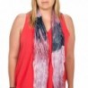 Patterned Crinkle Stretch Scarf Orange