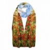 Elegna 100% Luxurious Silk Scarf Claude Monet Famous Painted Scarves - Poppy Field in Argenteuil - C317YC837OX