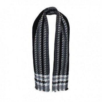 Black Woven Houndstooth Blanket Scarf in Cold Weather Scarves & Wraps