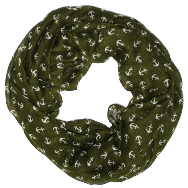 Ted and Jack - Full Sail Ahead Nautical Anchor Infinity Scarf - Moss - CB12BG18HPN