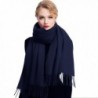 Cashmere Winter Solid Luxurious Shawls - Navy Blue - CL1887UML2A