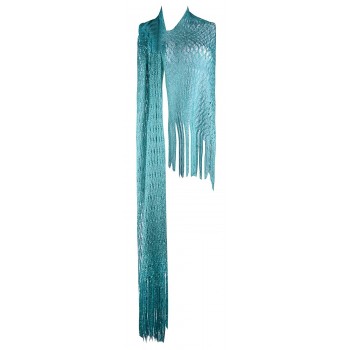 sparkle fashion pashmina evening Turquoise in Fashion Scarves