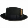 Wool Felt Porkpie Black Small in Men's Fedoras