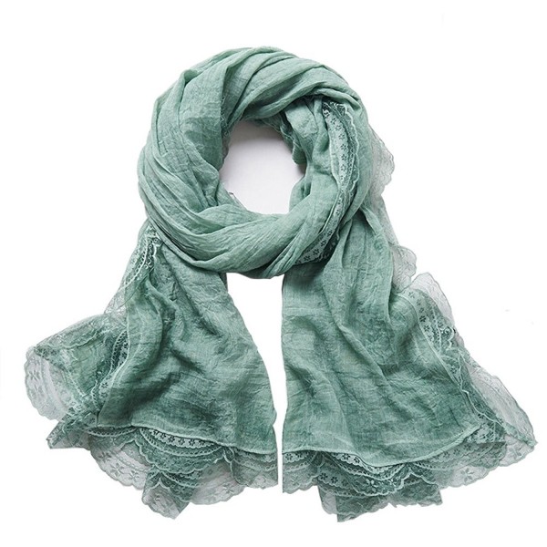 Jeffy & Retro Women's Cotton Scarves - Green - C6184OLTXCX