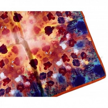 Poppies Printed Thick Small Square in Fashion Scarves