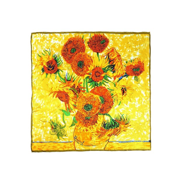 Aqueena Charmeuse Paintings Fifteen Sunflowers - Van Gogh’s “vase With Fifteen Sunflowers” - CN12CXQ0PZP