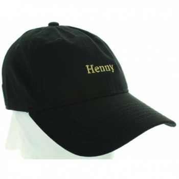 Henny Hat Dad Embroidered Black