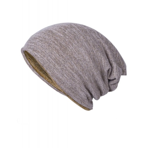 EVRFELAN Winter Warm Hat Soft Slouchy Beanie Ski Baggy Hat Head Wrap skullcap For Women Men - Yellow - CZ18570IDRU