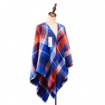 Womens Vintage Tartan Checked Pashimina in Cold Weather Scarves & Wraps