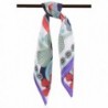 100% Premium Silk Scarf Square Scarves For Women Neckerchief For Hair Hairband Petite Square - Purple Floral - CU180ITIS00