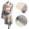 Women Plaid Blanket Scarf Winter Warm Large Soft Scarf Tassel Pashmina Shawl Wrap Black - Pink Grey - C4187Y703E9