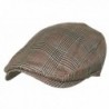Plaid Pattern Ivy Driver Hunting Flat Newsboy Hat (Light Gold) - C011V8O4SF7